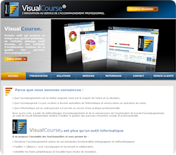 Entrez dans l'espace VisualCourse, logiciel de gestion de parcours.